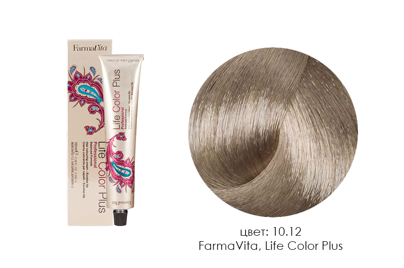 FarmaVita, Life Color Plus - крем-краска для волос (10.12 платиновый блондин пепельно-перламутровый)
