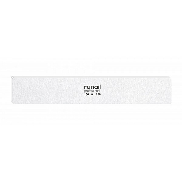 RuNail, пилка для искусственных ногтей (белая, прямая, 150/180)
