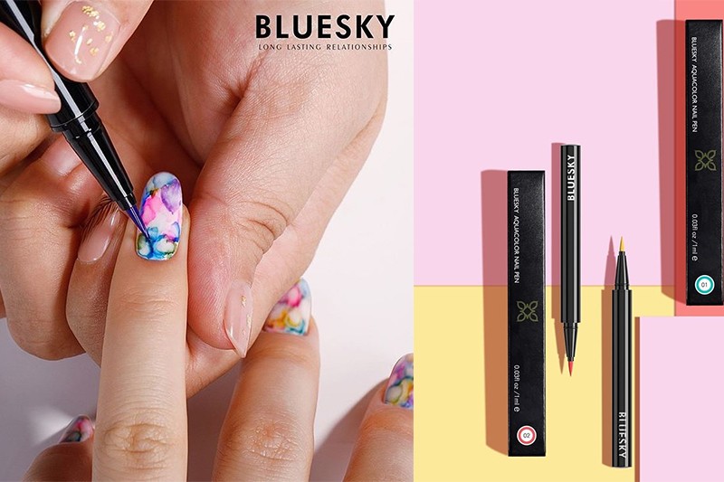 Акварельные фломастеры Aquacolor nail pen от Bluesky: когда маникюр - это быстро и красиво!