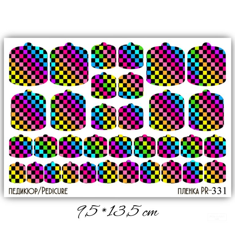 Anna Tkacheva, наклейки пленки для педикюра PR-331