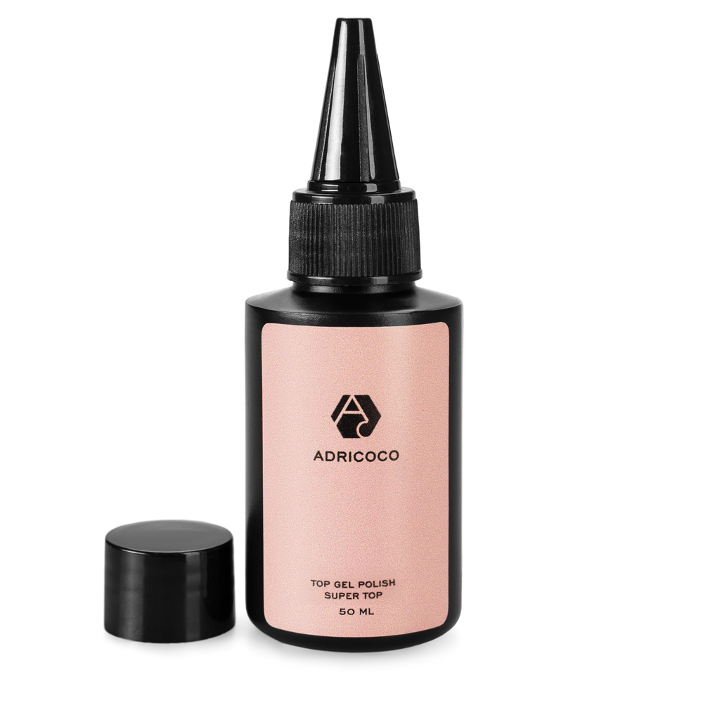Adricoco, Super Top - закрепитель для гель-лака без липкого слоя, 50 мл