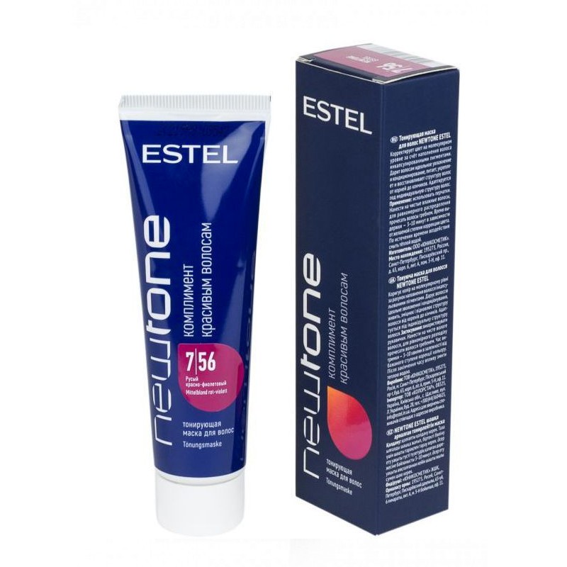 Estel, Newtone - тонирующая маска для волос (7/56 Русый красно-фиолетовый), 60 мл