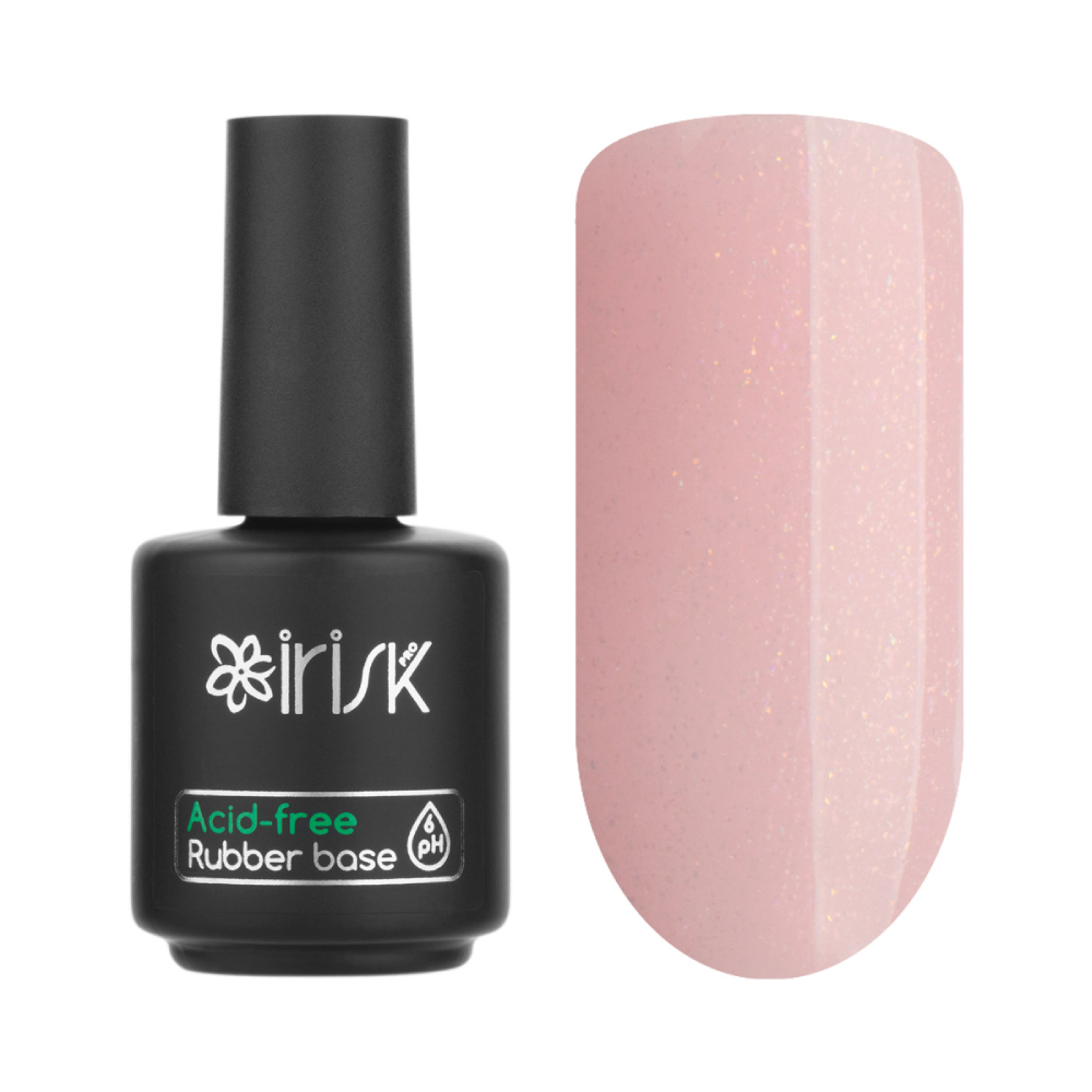 Irisk, Acid-free Rubber Base - база каучуковая бескислотная (04 Shimmer Pink), 18 мл