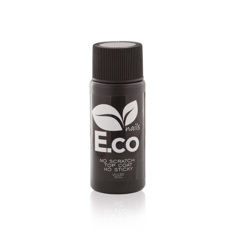 E.Co Nails, No Scratch Top Coat No Sticky - топ против царапин, 30 мл E.Co Nails, No Scratch Top Coat No Sticky - топ против царапин, 30 мл