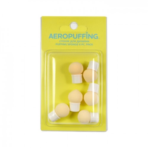 Aeropuffing Puffing Sponge 6pcs - спонж для дизайна, 6 шт