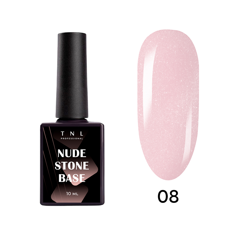 TNL, Nude Stone Base - жесткая база для гель-лака с шиммером №08, 10 мл TNL, Nude Stone Base - жесткая база для гель-лака с шиммером №08, 10 мл