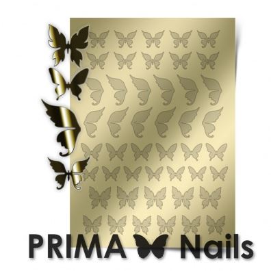 PrimaNails, Метализированные наклейки (BF-01, золото)