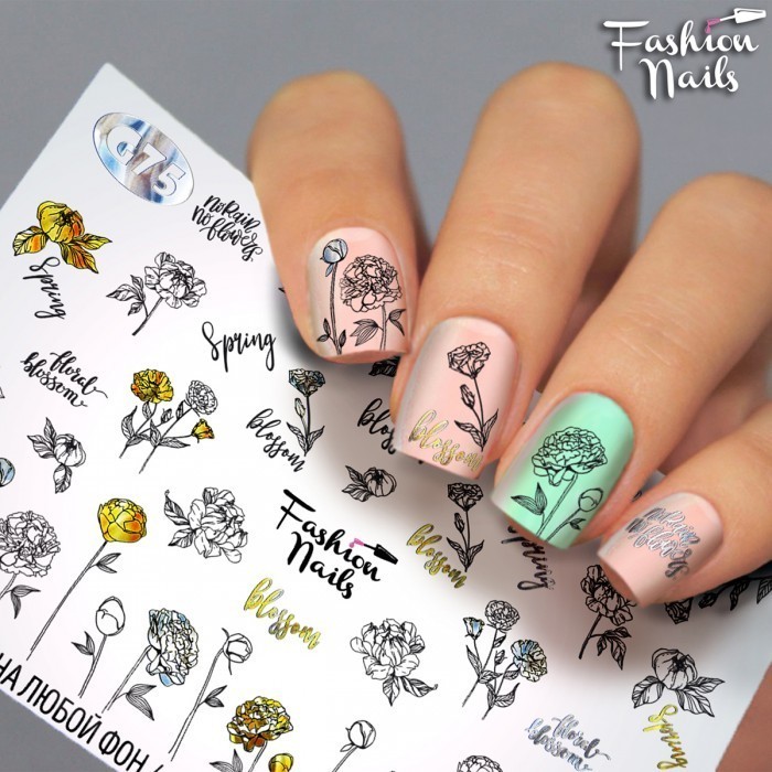 Fashion Nails, слайдер-дизайн "Galaxy" №75 Fashion Nails, слайдер-дизайн "Galaxy" №75
