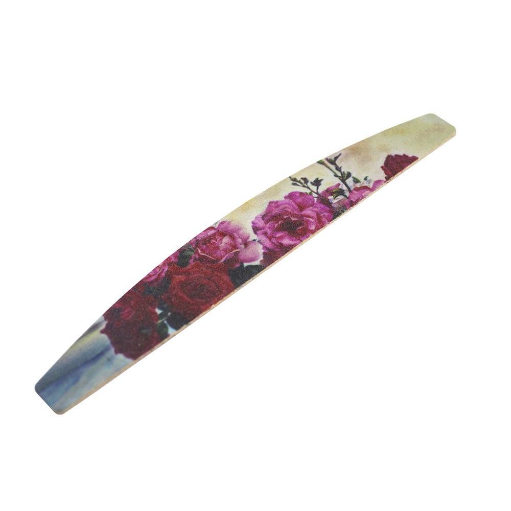 Кристалл, пилка лодка на деревянной основе "Красные Розы" (180/240)