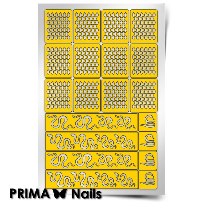 PrimaNails, Трафарет для дизайна ногтей (Змейка)