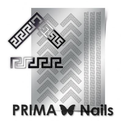 PrimaNails, Метализированные наклейки (OR-007, серебро)