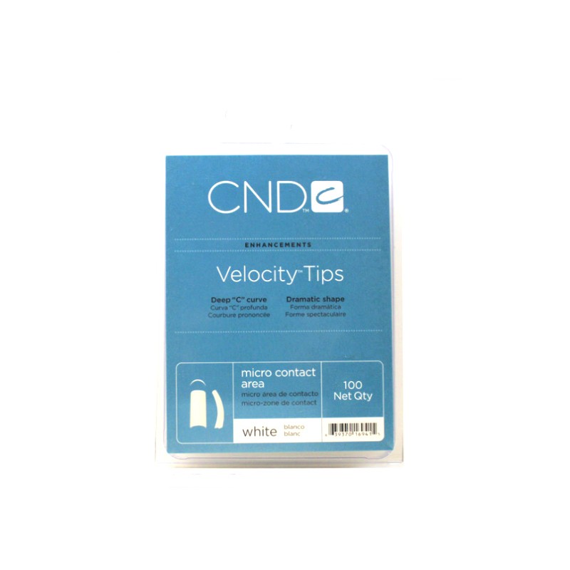 CND, типсы "Velocity" (белые), 100 шт