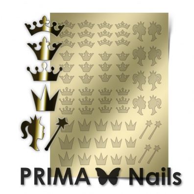 PrimaNails, Метализированные наклейки (PR-002, золото)