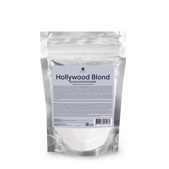 Adricoco, Hollywood Blond - обесцвечивающая пудра для волос (9+ белая), 100 гр