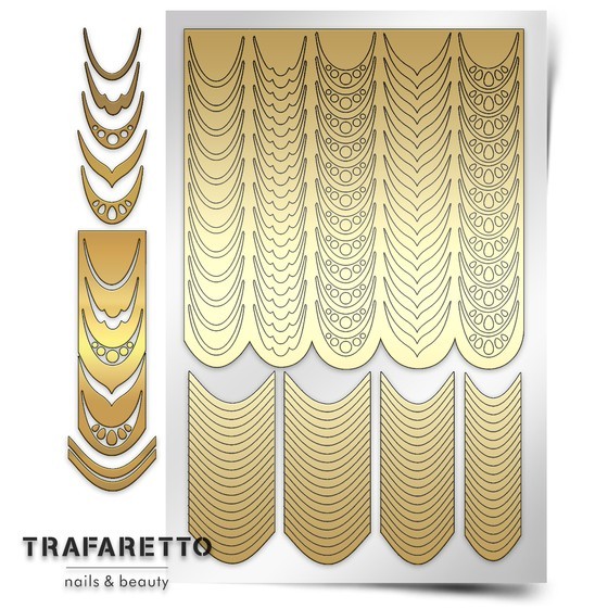 Trafaretto (Prima nails), Трафарет для дизайна ногтей (Френч и лунки. Грация)