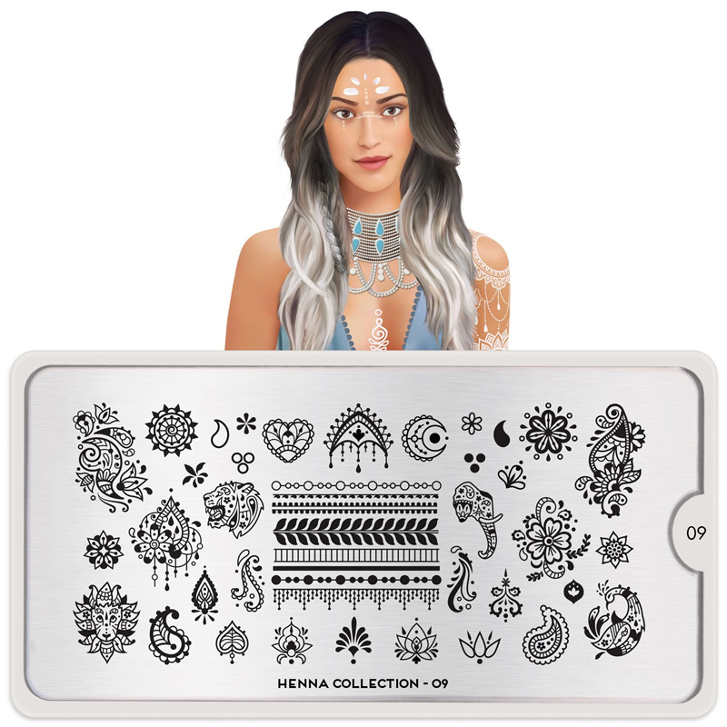 MoYou London, плата для стемпинга (Henna 09)
