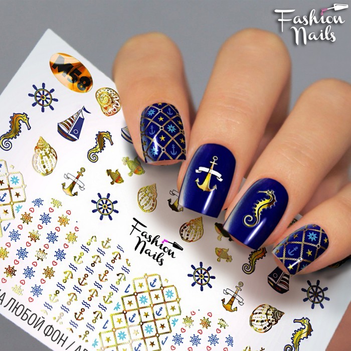 Fashion Nails, слайдер-дизайн "Metallic" №58