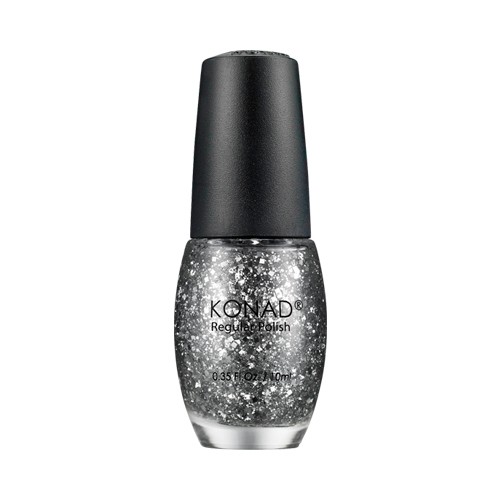 Konad Regular Nail - лак для ногтей (Glitter Silver R76), 10 мл