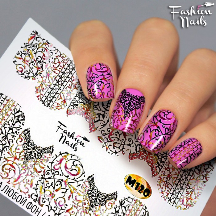 Fashion Nails, слайдер-дизайн "Metallic" №120