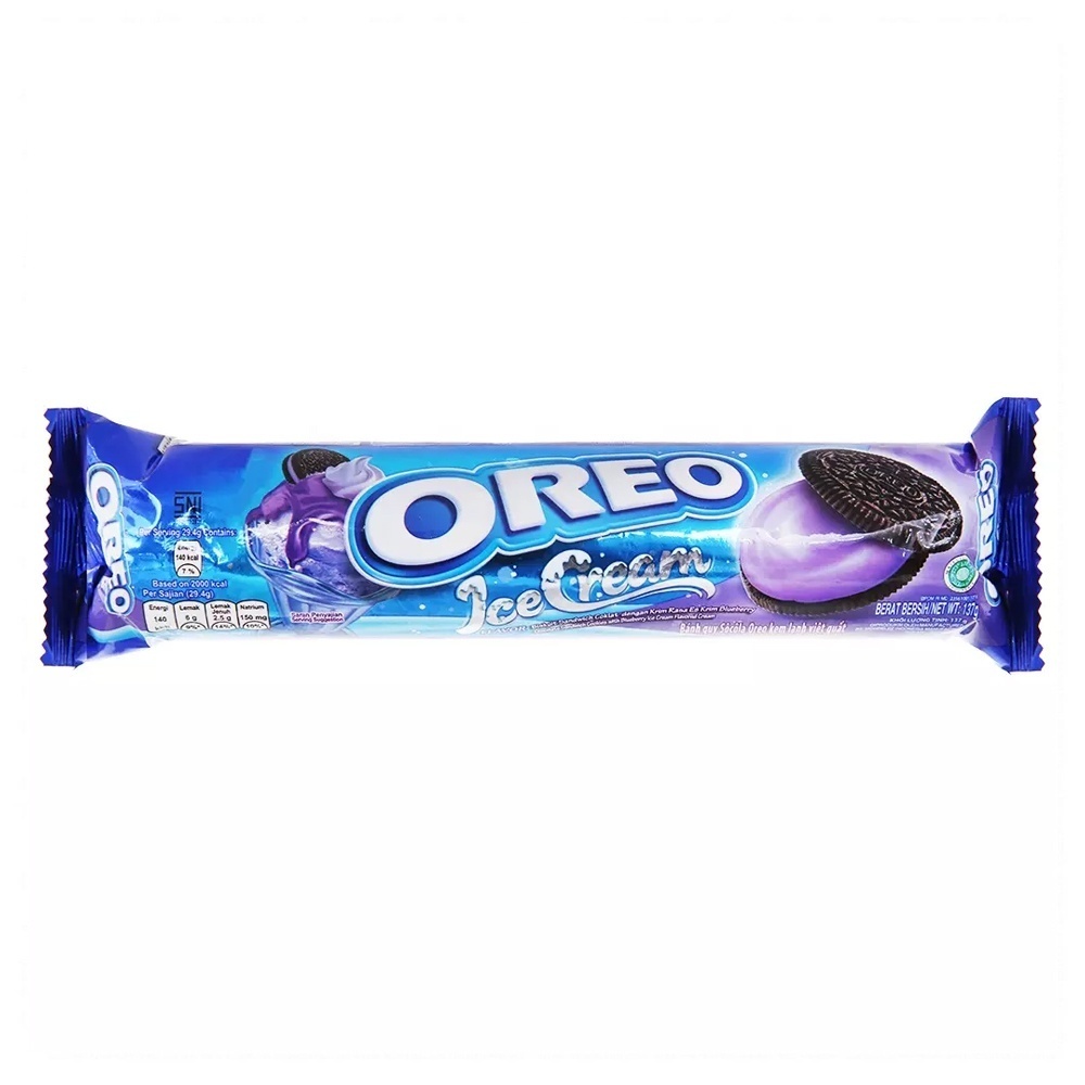 OREO, печенье с эффектом холодка "Ice Cream Blueberry" (черничное мороженое), 137 гр