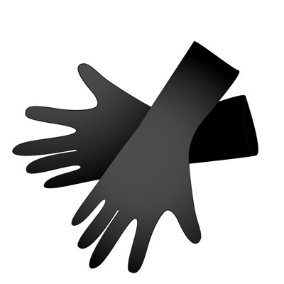Irisk, перчатки нитриловые неопудренные (05 черные, размер XL), 47-50 пар