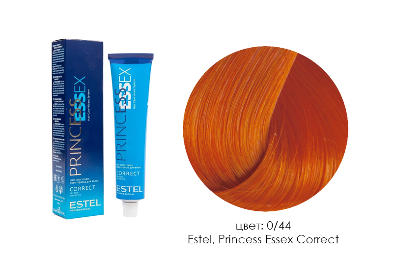 Estel, Princess Essex Correct - крем-краска (0/44 оранжевый), 60 мл