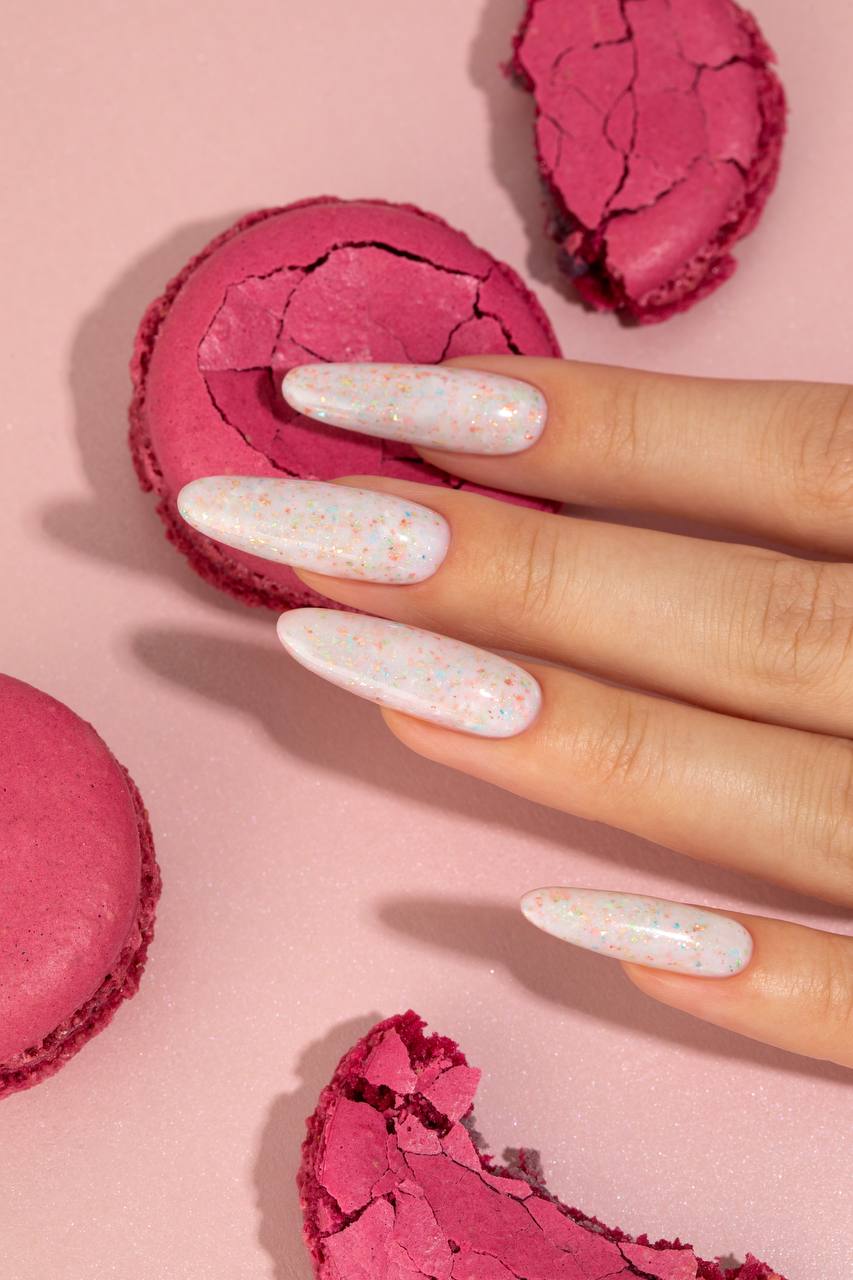 Дизайн ногтей. Товар: MoodNail, Сute - гель-лак с цветной поталью (Pudra Pink), 10 гр