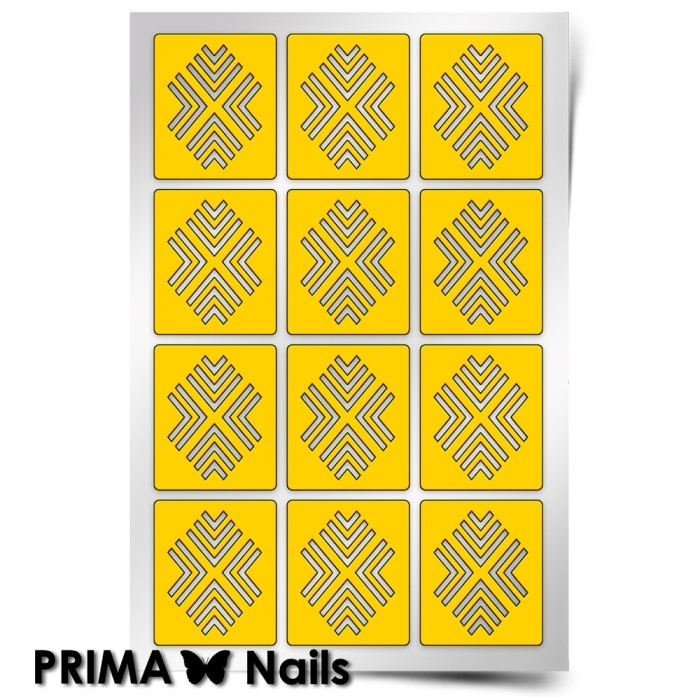 PrimaNails, Трафарет для дизайна ногтей (Уголки)