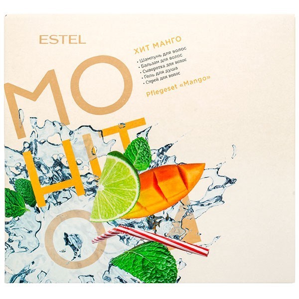 Estel, Mohito HIT №5 - набор Манго (шампунь, бальзам, спрей, сыворотка, гель/душ)