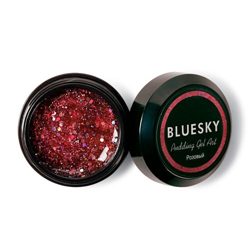 Bluesky, Pudding Gel ART - полигель с шиммером (Розовый), 8 гр Bluesky, Pudding Gel ART - полигель с шиммером (Розовый), 8 гр