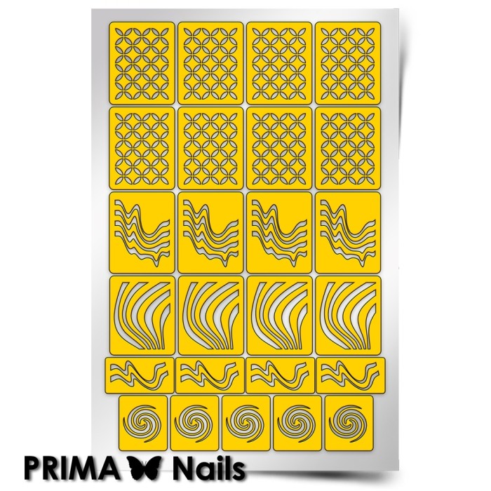 PrimaNails, Трафарет для дизайна ногтей (Иллюзия)