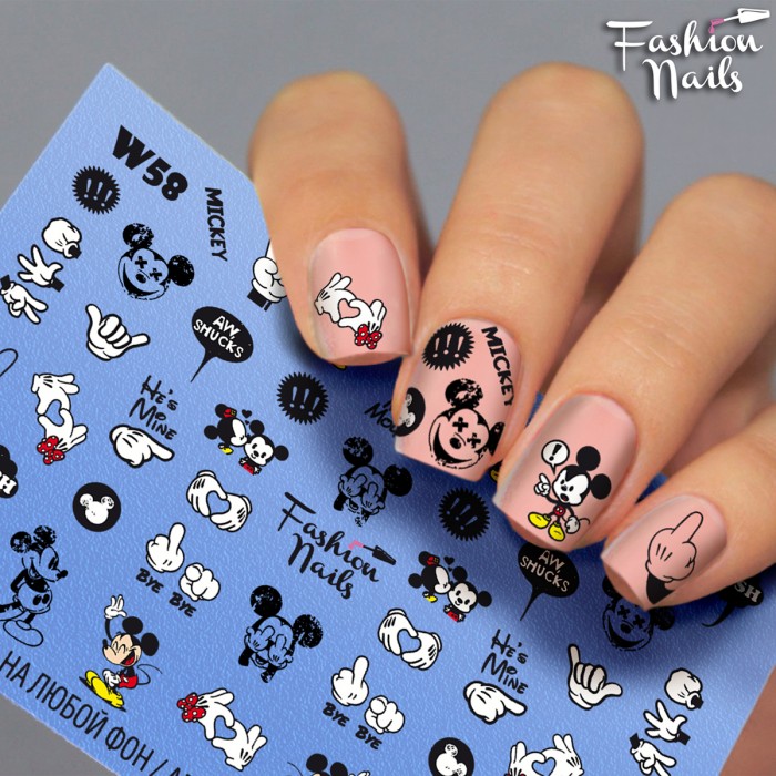 Fashion Nails, слайдер-дизайн "White" №58 Fashion Nails, слайдер-дизайн "White" №58