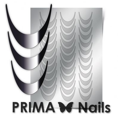 PrimaNails, Метализированные наклейки (CL-002, серебро)