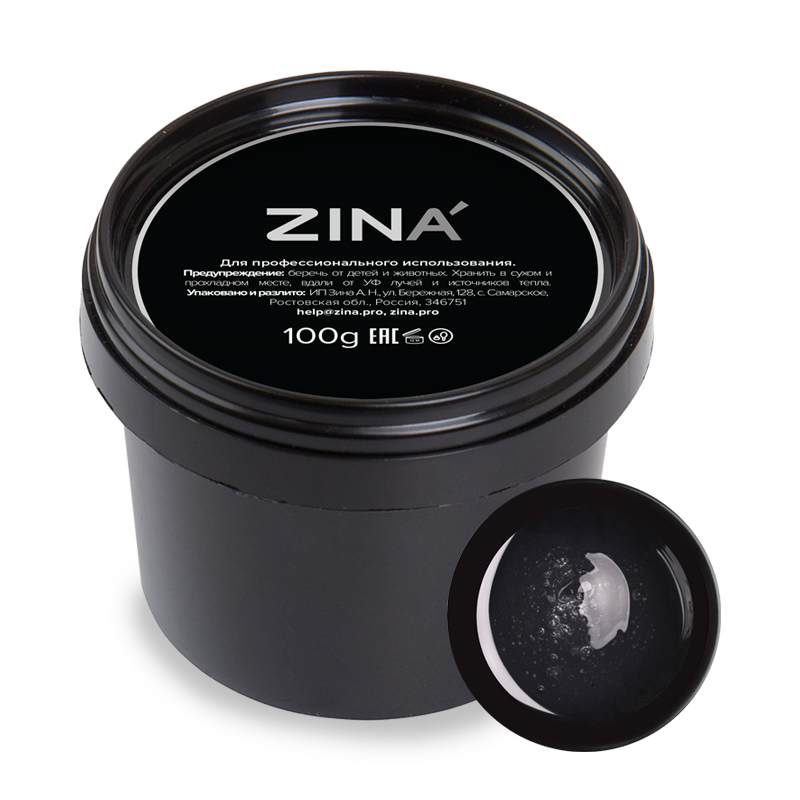 Zina, однофазный гель LED (Clear), 100 гр
