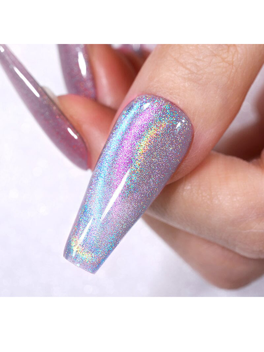 Дизайн ногтей. Товар: Born Pretty, Rainbow Glass Cat Magnetic Gel - светоотражающий гель-лак кошачий глаз RG03, 10 мл