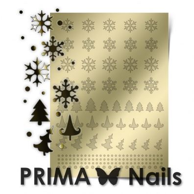 PrimaNails, Метализированные наклейки (W-02, золото)