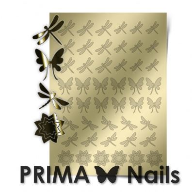 PrimaNails, Метализированные наклейки (BF-02, золото)