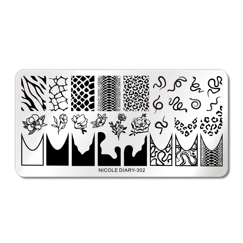 Пластина для стемпинга 12*6 см (ND-302)