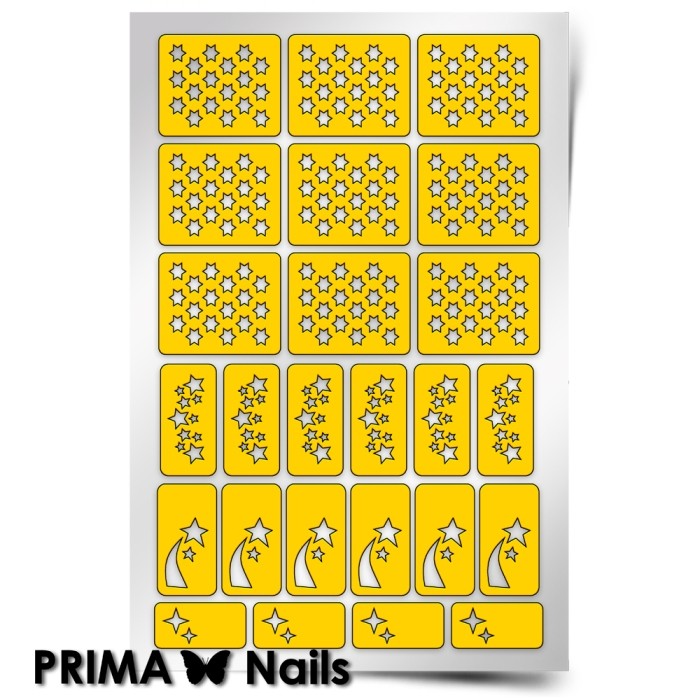 PrimaNails, Трафарет для дизайна ногтей (Космос)