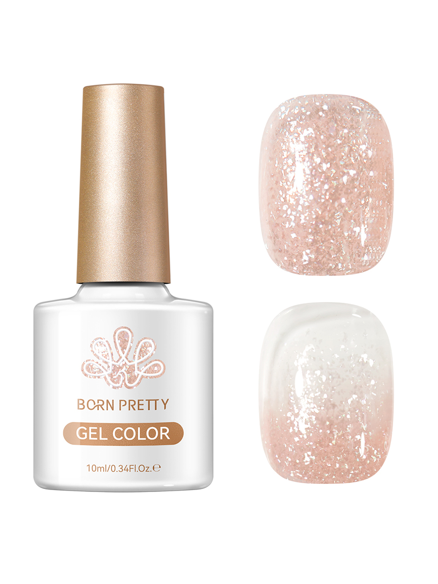 Born Pretty, Jelly Nude Gel - гель-лак желе с блестками №02, 10 мл