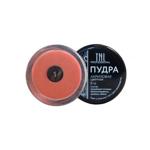 TNL, акриловая пудра №01 (оранжевая), 8 г