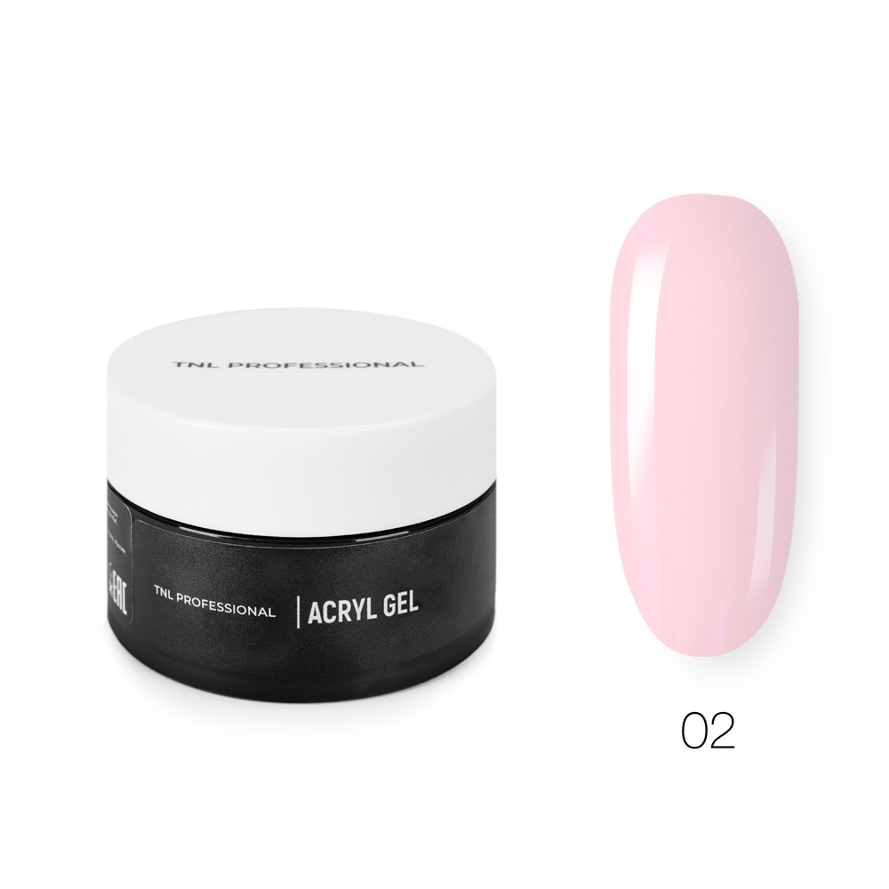 TNL, Acryl Gel - полигель камуфлирующий №02 (натуральный розовый), 50 мл