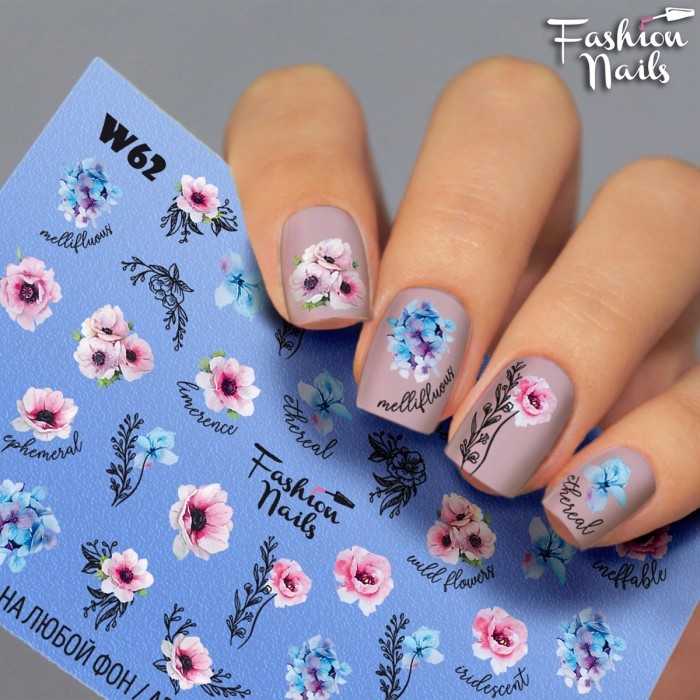 Fashion Nails, слайдер-дизайн "White" №62 Fashion Nails, слайдер-дизайн "White" №62