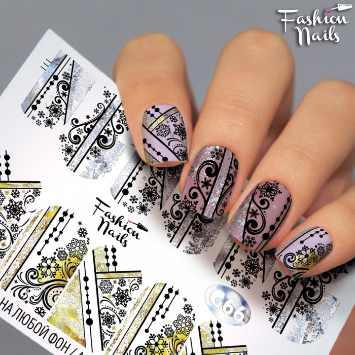 Fashion Nails, слайдер-дизайн "Galaxy" №66 Fashion Nails, слайдер-дизайн "Galaxy" №66