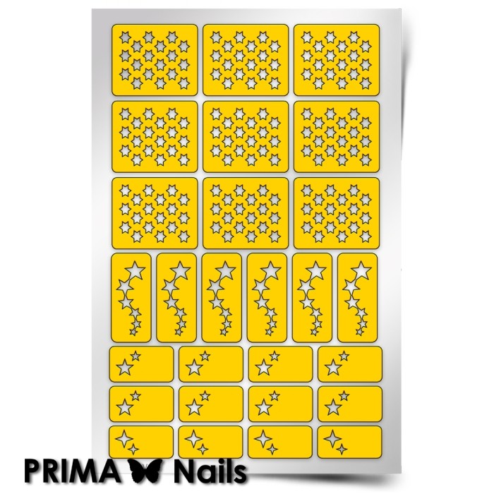 PrimaNails, Трафарет для дизайна ногтей (Звездочет)