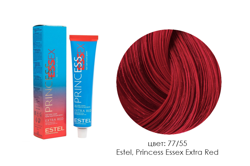 Estel, Princess Essex Extra Red - крем-краска (77/55 страстная кармен), 60 мл