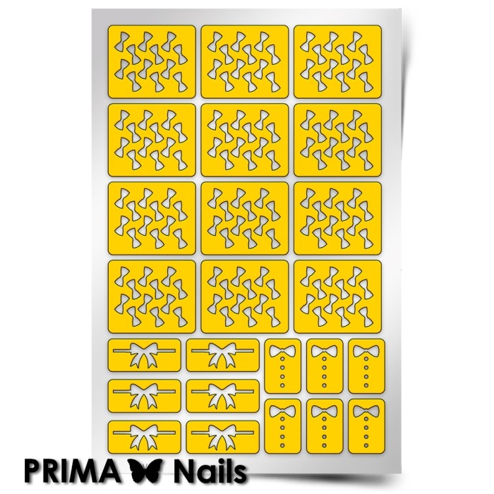 PrimaNails, Трафарет для дизайна ногтей (Бантики)