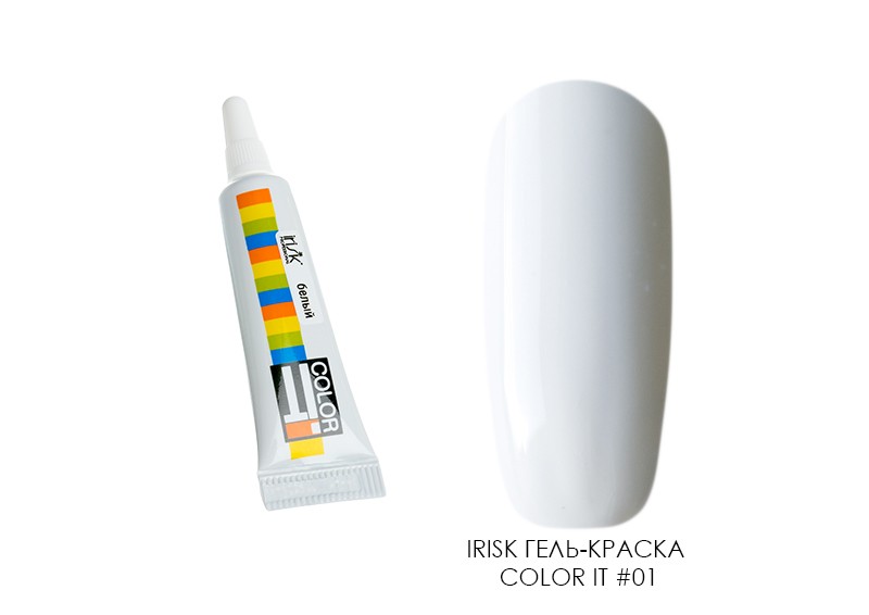 Irisk, гелевая краска в тубе ColorIt (01 белая), 5 мл