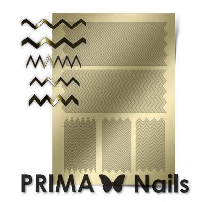 PrimaNails, Метализированные наклейки (GM-06, золото)