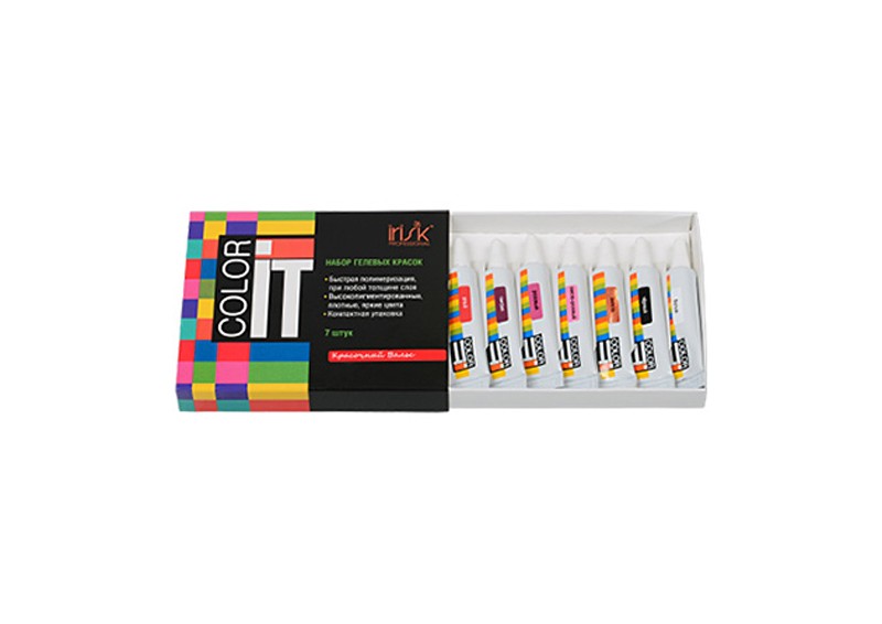 IRISK набор гелевых красок в тубах Красочный Вальс (7 цветов), 5 мл NEW
